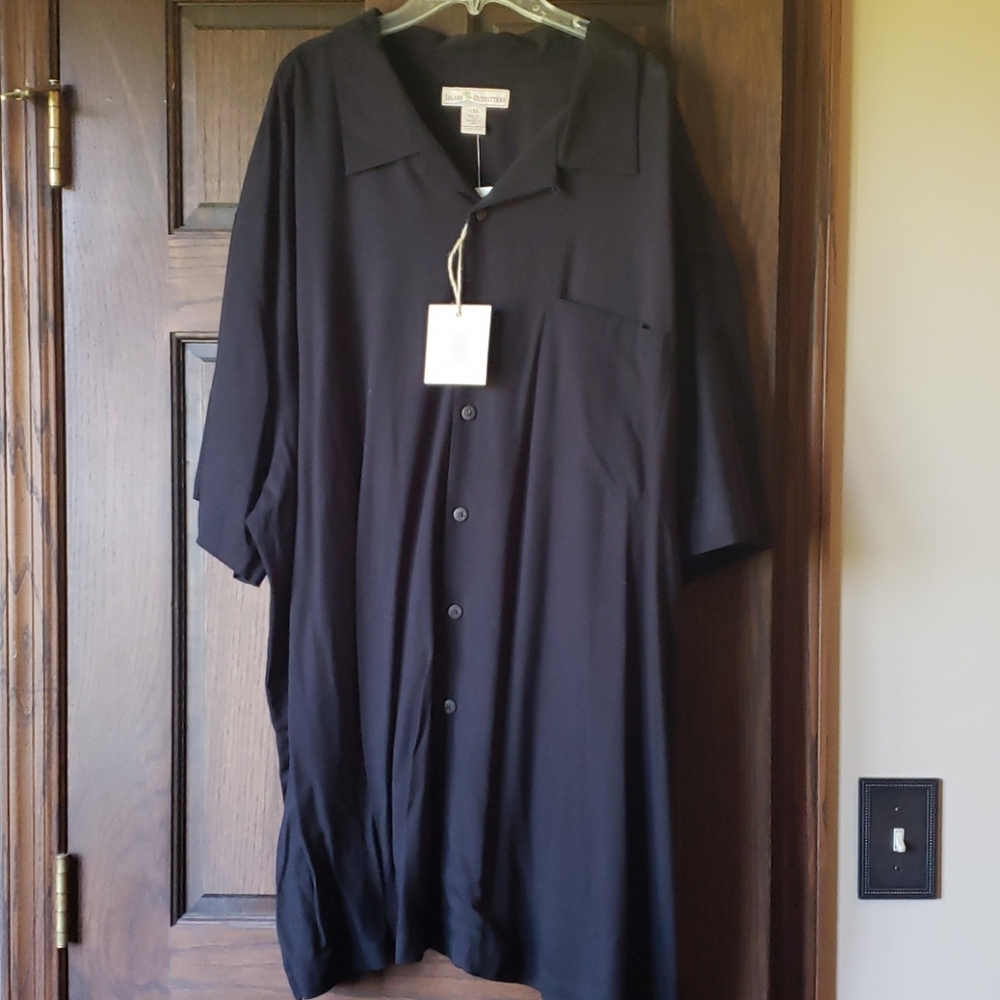 Island Outfitters 4XL Black button shirt